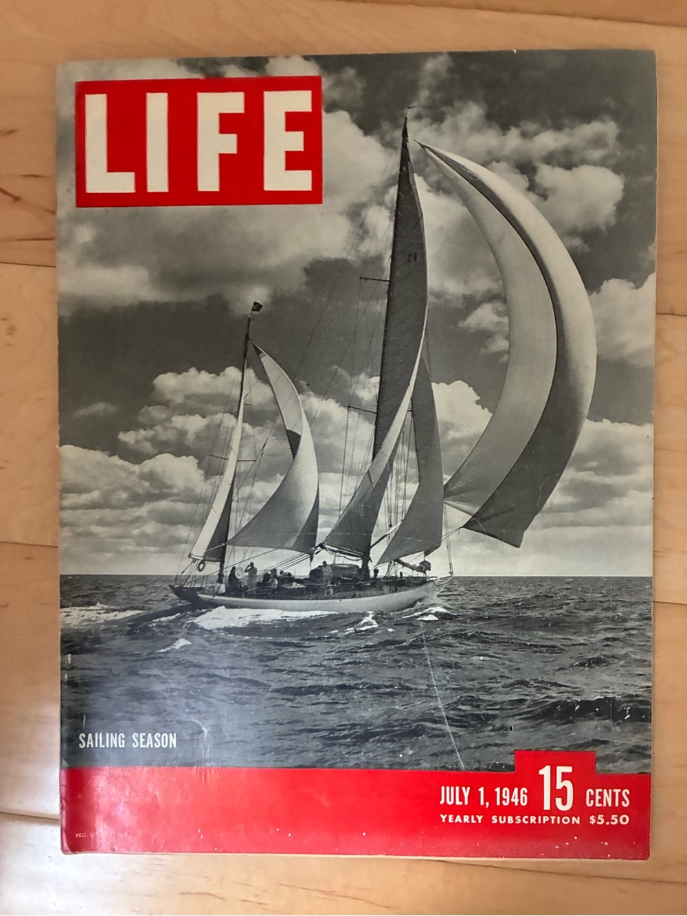 Magazine Sailing Cover Wall Art - Red & Black